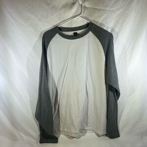 NFINITY White and Gray Long Sleeve Tee